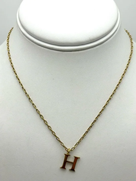 J. Crew Initial H Gold Necklace - Picture 2 of 3